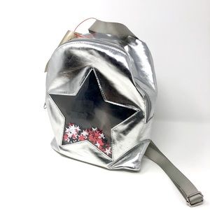 Cat & Jack Sliver Metallic backpack purse